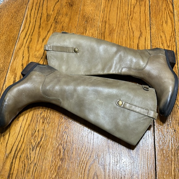 Sam Edelman Penny leather riding boots. Color is greenish:gray. Size 7.5. - Picture 5 of 13